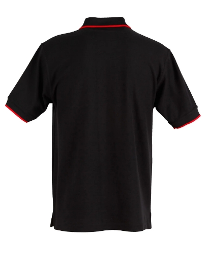 Picture of Winning Spirit, Mens S/L Pique Polo Contrast